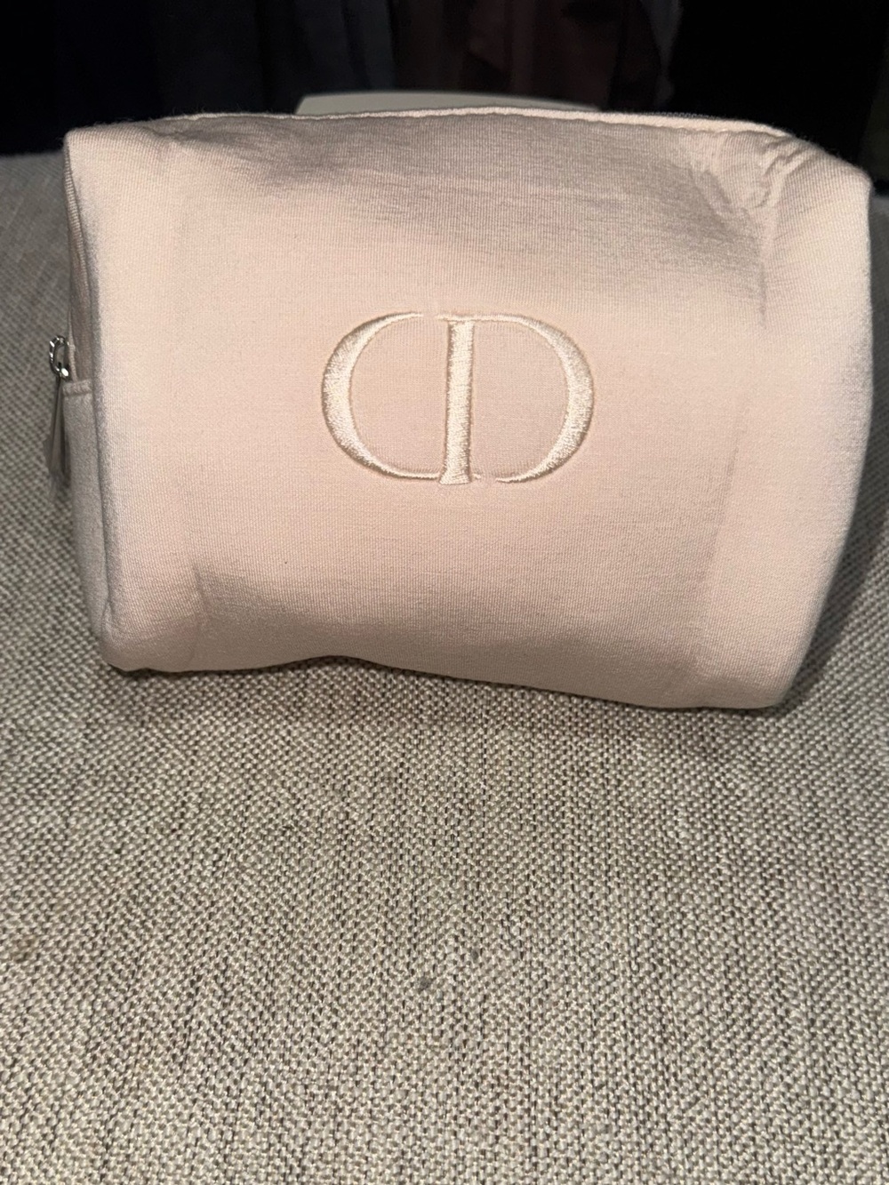 Dior Blush Pink CD Embroidered Cosmetic Pouch